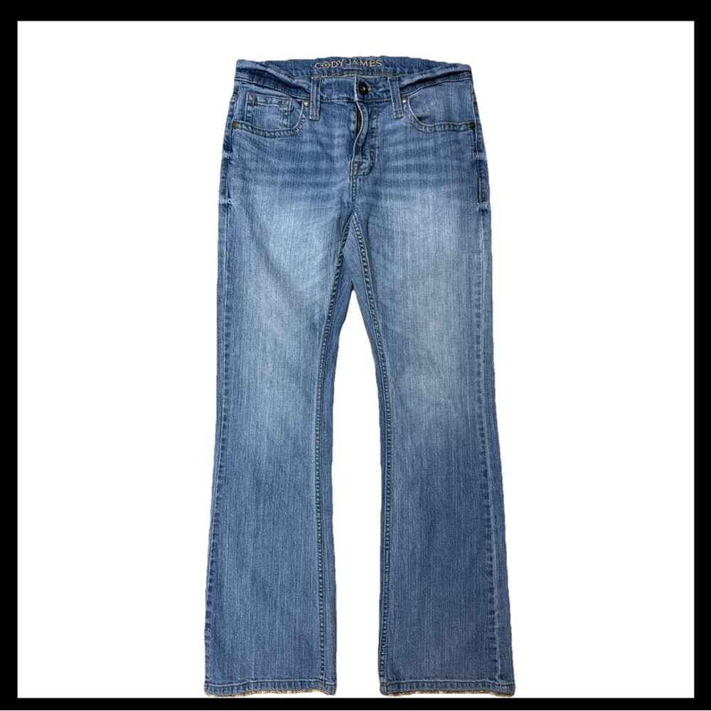 Cody James Mens Jackson Slim Straight Stretch Denim Jeans Sz 30Wx32L Light Blue